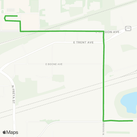 Spokane Transit Fairgrounds Shuttle map