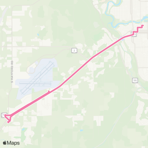 Spokane Transit Geiger Shuttle map