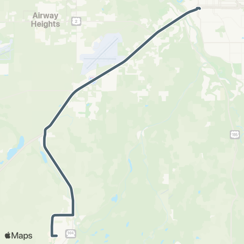 Spokane Transit EWU Express map