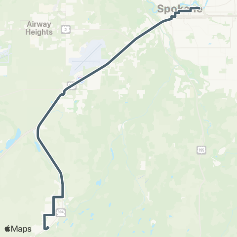 Spokane Transit Cheney map