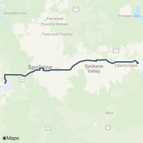 Spokane Transit Valley / Airport map
