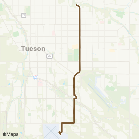 Sun Tran Alvernon / Ajo map