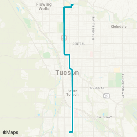 Sun Tran Oracle / S. 6th Ave map