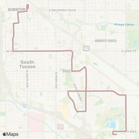 Sun Tran Tucson Marketplace map