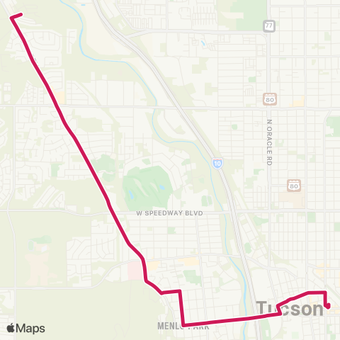Sun Tran Congress / Silverbell map