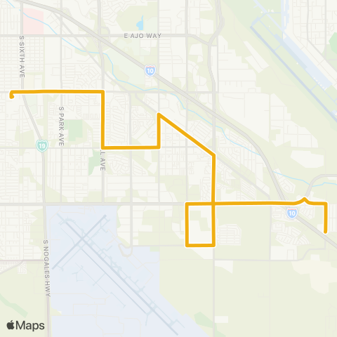 Sun Tran Benson Highway map