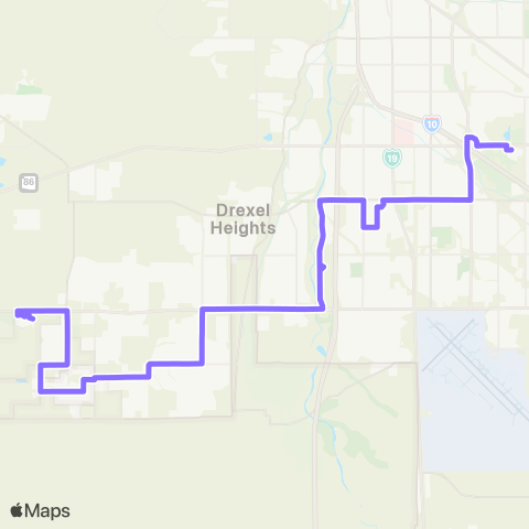 Sun Tran Pascua Yaqui / Banner UMC South map