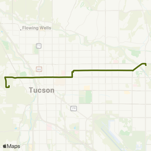 Sun Tran Pima / West Speedway map