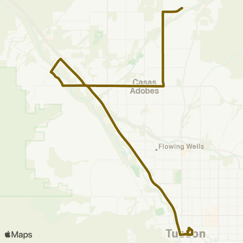 Sun Tran Northwest-Downtown map