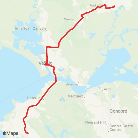 SolTrans Solano El Cerrito del Norte map