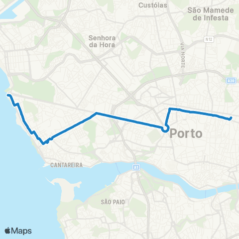 STCP Marquês - Cast.queijo map