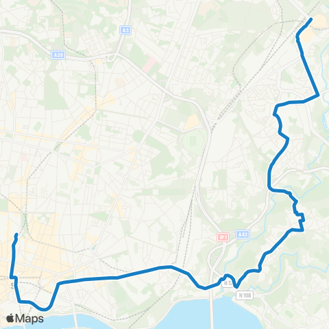 STCP Aliados - Parque Nascente map