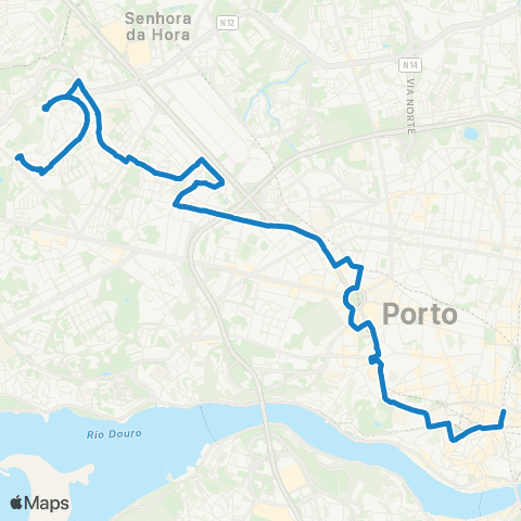 STCP Aliados-aldoar map