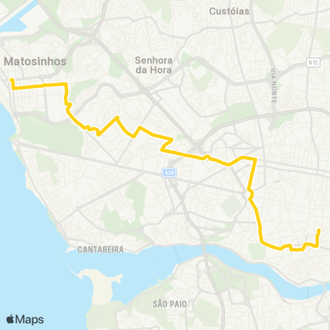 STCP Aliados - Matosinhos (Praia) map