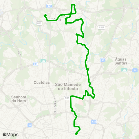 STCP Marquês - Maia map
