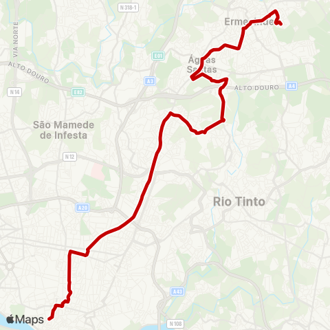 STCP Cordoaria - Sonhos map