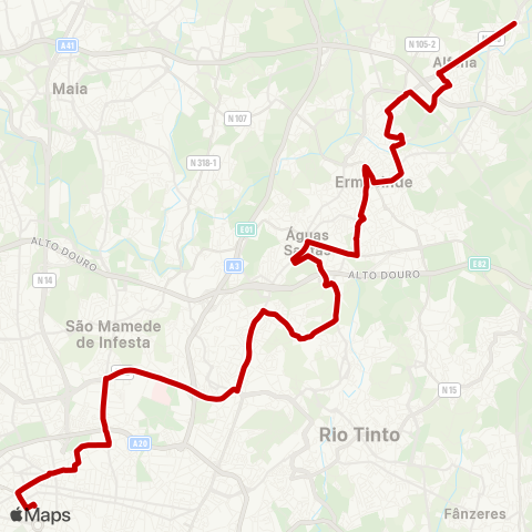 STCP Boavista - Codiceira map