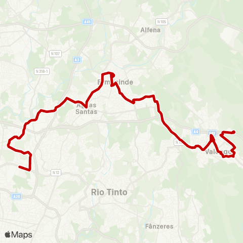 STCP Hospital S. João-valongo (continente) map