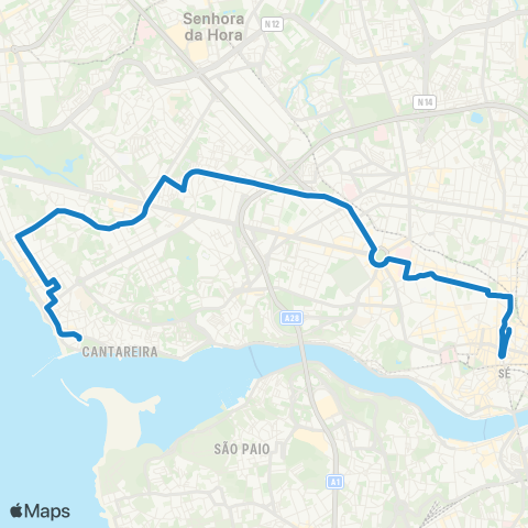 STCP Aliados - Passeio Alegre (via Av. Bessa) map