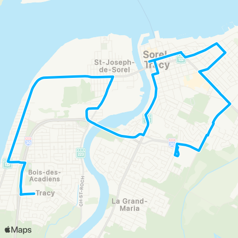 STC Pierre-de Saurel CÉGEP / Promenade map