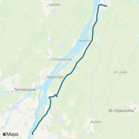 STC Pierre-de Saurel Express Sorel-Tracy / Longueuil map