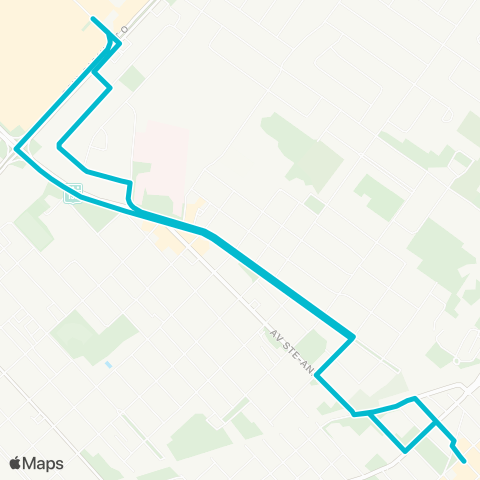 Ville de Saint-Hyacinthe Express Ctre-ville / Galeries St-Hyacinthe map