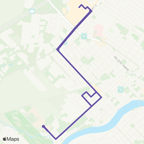 Ville de Saint-Hyacinthe Express Galeries Saint-Hyacinthe - Cégep map