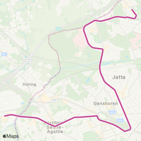 STIB Groot-Bijgaarden - Roi Baudouin map