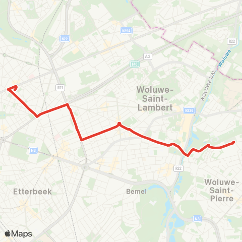 STIB Brabanconne - Konkel map