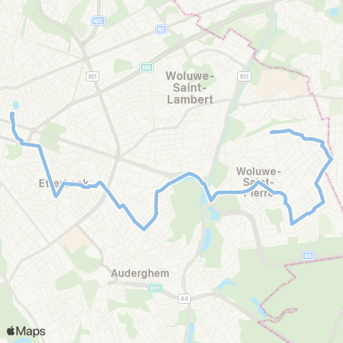 STIB Maelbeek - Konkel map