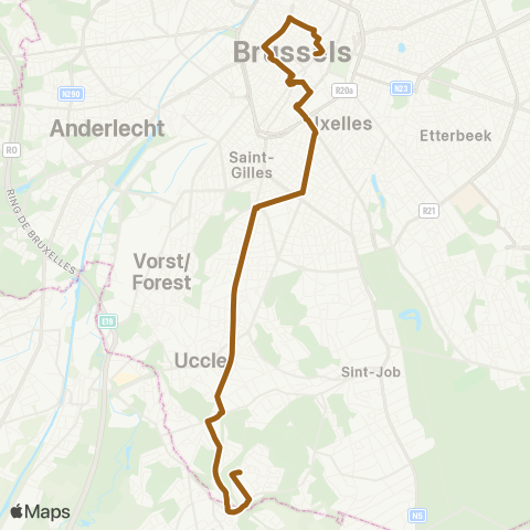 STIB Gare Centrale - Homborch map