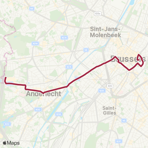 STIB Gare Centrale - Westland Shopping map