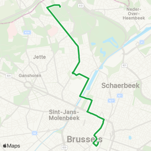 STIB Gare Centrale - Heysel map