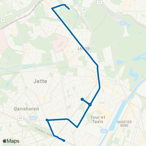 STIB Roi Baudouin - Elisabeth map