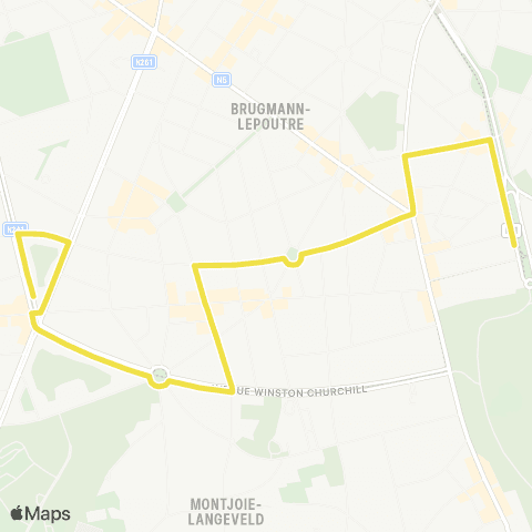 STIB Vanderkindere - Heysel map