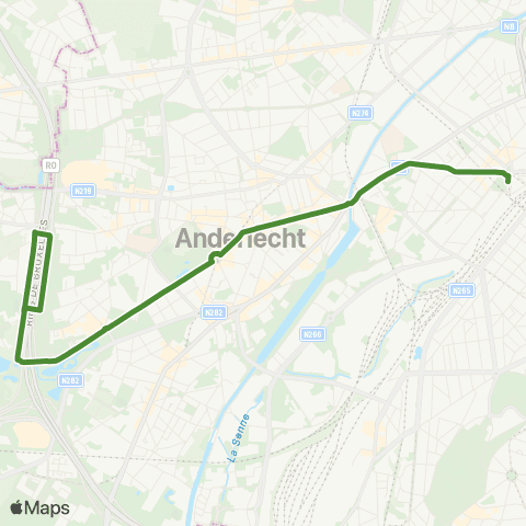 STIB Marius Renard - Gare du Midi map