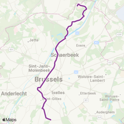 STIB Hôpital Militaire - Churchill map