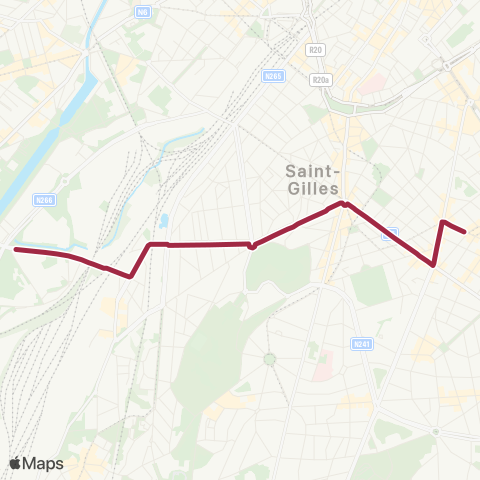 STIB Île Sainte-Hélène - Trinité map