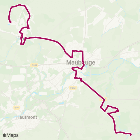 Stibus Feignies <> Maubeuge <> Ferrières <> Obrechies map