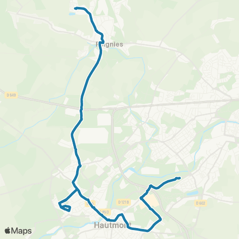 Stibus Louvroil <> Hautmont <> Feignies map