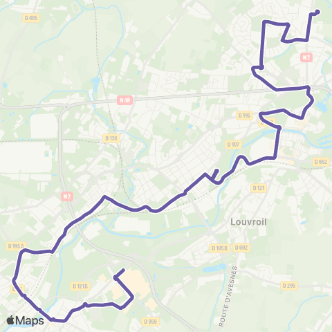 Stibus Maubeuge <> Hautmont <> Louvroil map