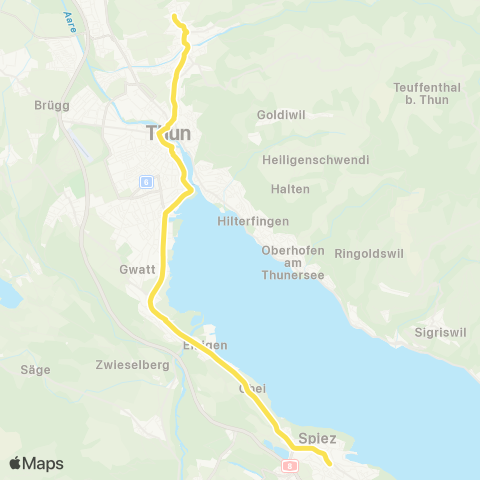 STI Bus Steffisburg, Flühli - Gwatt, Deltapark map