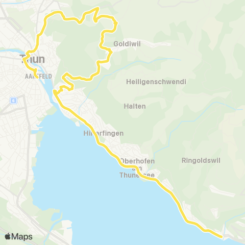 STI Bus Oberhofen a. T., Wichterheer - Thun, Bahnhof map