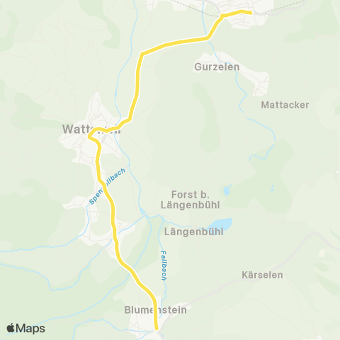 STI Bus Blumenstein, Dorf - Seftigen, Bahnhof map