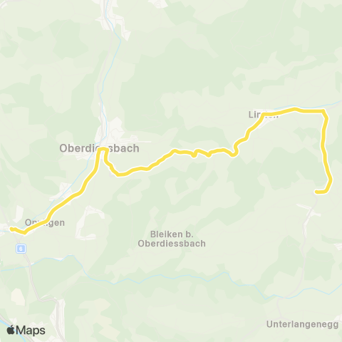 STI Bus Heimenschwand, Post - Kiesen, Dorf map