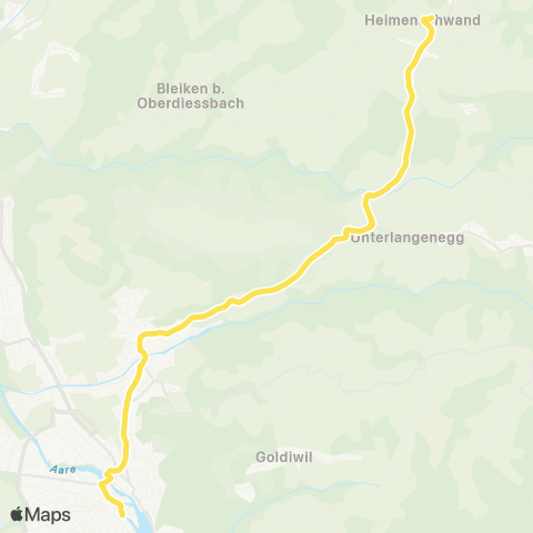 STI Bus Thun, Bahnhof - Steffisburg, Flühli map