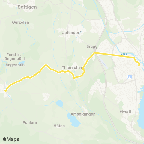 STI Bus Thun, Bahnhof - Amsoldingen, Steghalten map