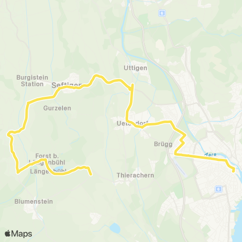 STI Bus Thun, Bahnhof - Thierachern, Wegweiser map