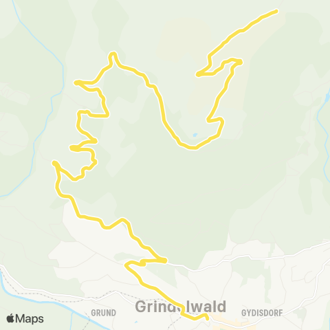 STI Bus Grindelwald, Bahnhof - Grindelwald, Waldspitz map