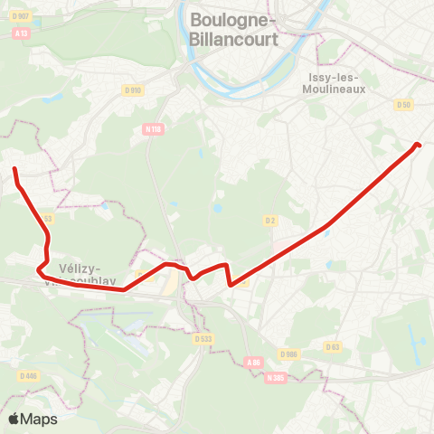 Île-de-France Mobilités Viroflay <>︎ Châtillon - Montrouge map
